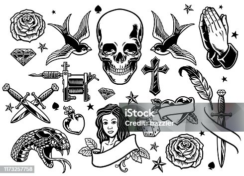 33,376 Skull Tattoo Stock Photos, Pictures & Royalty-Free Images - iStock |  Sugar skull tattoo, Skull tattoo vector, Skull tattoo biker
