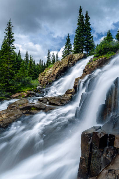 cascate gemelle - uncompahgre national forest foto e immagini stock