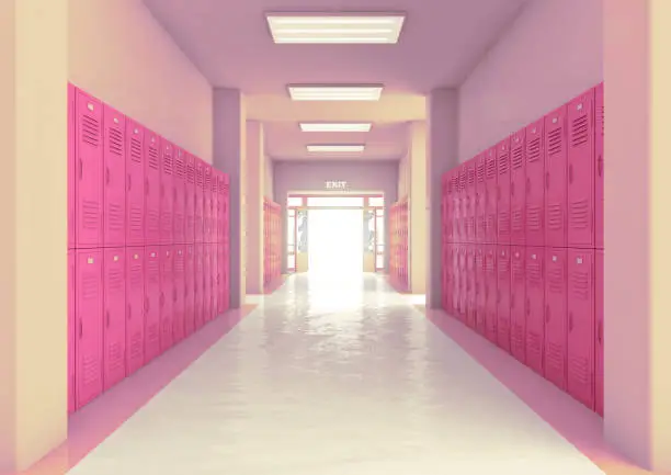 Photo of Pink School Locker Exit Way
