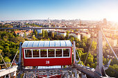 Aerial view to Vienna in Austria from Ferris Wheel