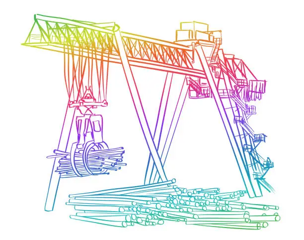 Vector illustration of Mill Rainbow