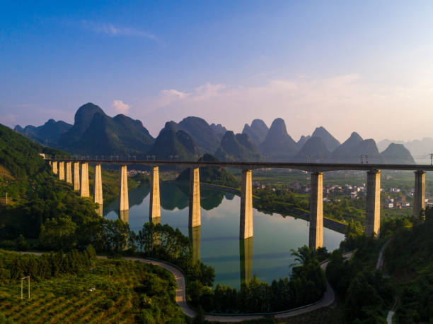 istock High-speed highway through the karst landform 1173269650