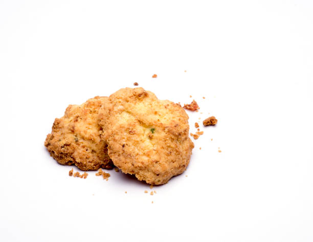 istock Edible cookies arranged on isolated white background 1173274218
