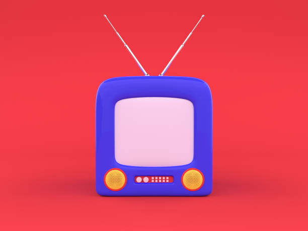 istock red scene blue television cartoon style 3d render technology concept 1173275940