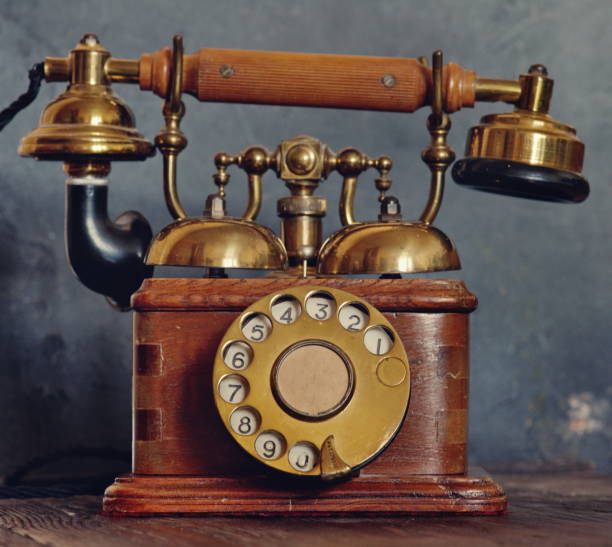 istock vintage vintage disc phone on background 1173277136