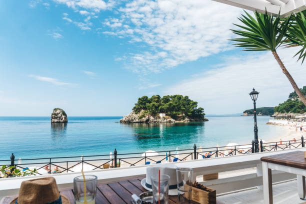 istock Relaxing view from sidecafe at sea 1173277394