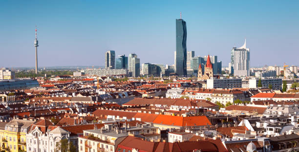 Aerial view to Vienna in Austria