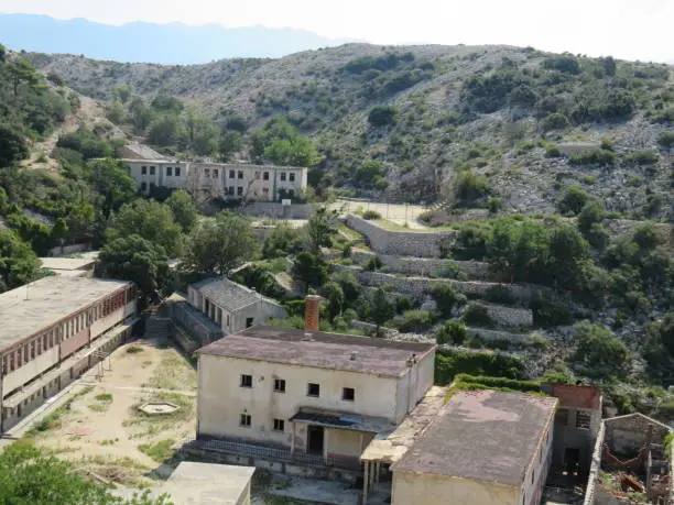 old buildings at prison Goli Otok