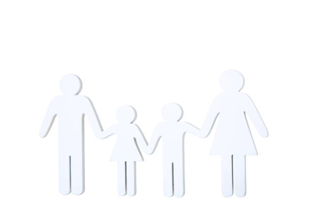 istock Family figures isolated on white background 1173284764