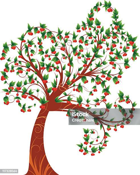 カーリーチェリーツリー - サクラの木のベクターアート素材や画像を多数ご用意 - サクラの木, サクランボ, 人物なし