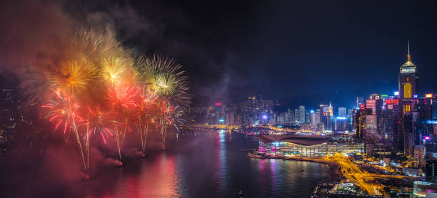 istock Fireworks in Hong Kong 1173286303