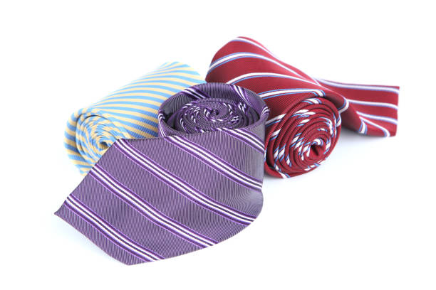 istock Striped neckties isolated on white background 1173290885