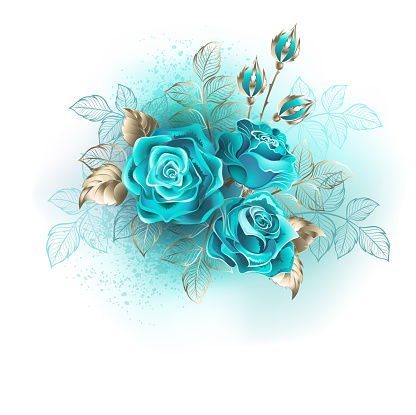 Vetores de Três Rosas De Turquesa e mais imagens de Flor - Flor, Azul Turquesa, Alegoria - iStock Vetores de Três Rosas De Turquesa e mais imagens de Flor - Flor, Azul Turquesa, Alegoria - iStock