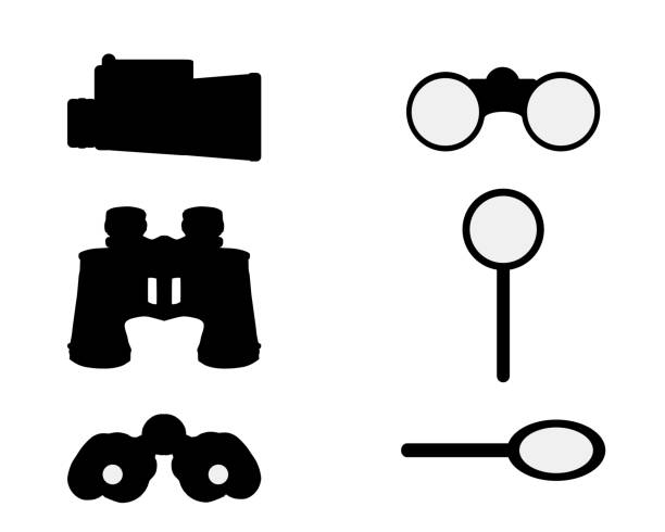 Optical Instruments Collage 100+ Set Of Optical Instruments Glasses Binoculars Telescope Stock ...