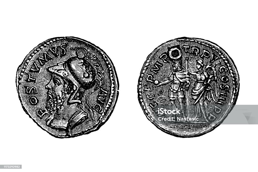 Roman Radiates Postumus Postumus Roman Imperial Coins Stock Illustration - Download Image Now ...