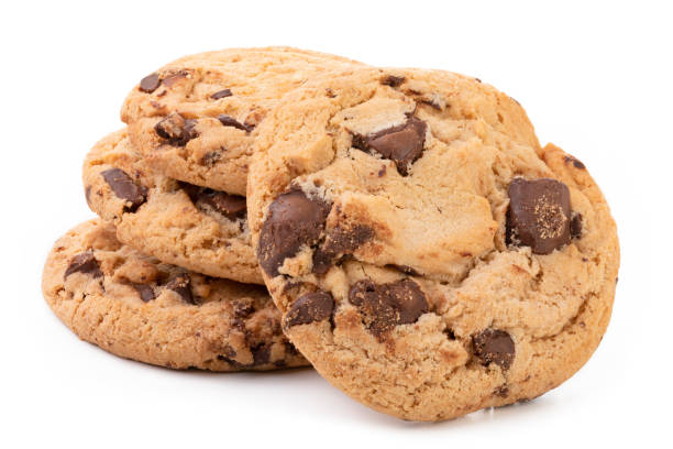 istock Chocolate chip cookies isolated on white background. 1173293211