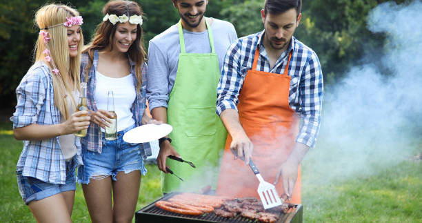 istock Friends enjoying bbq party 1173302845