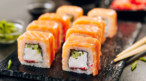 istock Beautiful Philadelphia Sushi Rolls 1173302945