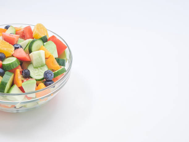 istock Mixed fruit and vegetable salad. Healthy breakfast menu. diet food 1173303049