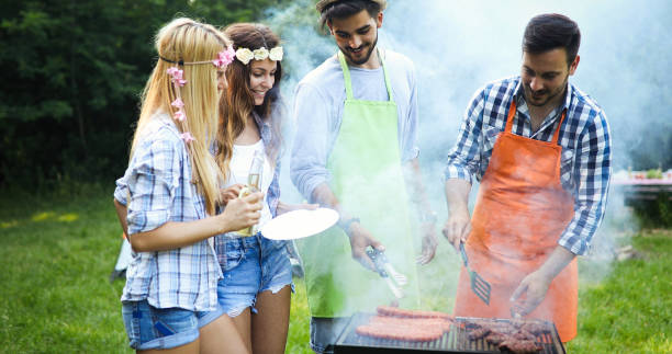 istock Group of friends making barbecue 1173303059