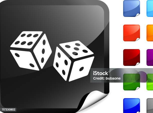 Играет Кубик Интернет Роялтифри Векторной Графики — стоковая векторная графика и другие изображения на тему Азартные игры - Азартные игры, Блестящий, Бросать