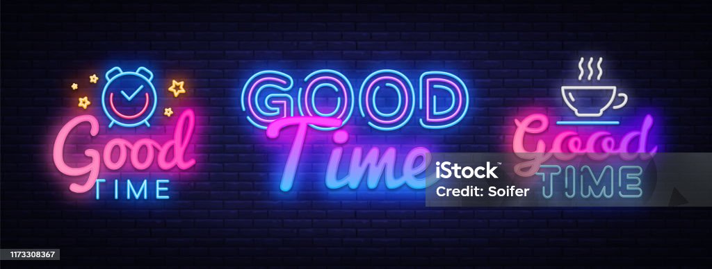Good Time Graphics Good Time Collection Neon Signs Vector Good Times Design Template ...