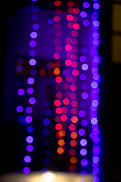 istock Light abstract bokeh background by blur or defocused at light element use for background or wallpaper in new year diwali christmas marriage celebration 1173317588