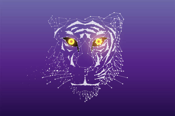 istock The particles, geometric art, line and dot of tiger head 1173323143