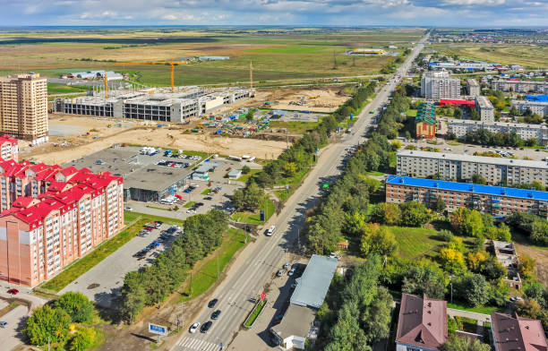istock Construction of residential district in Tyumen 1173324735