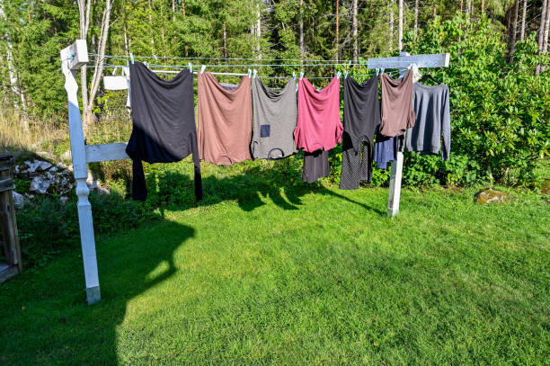 istock clothes hanging to dry outdoors on a clothesline 1173326493