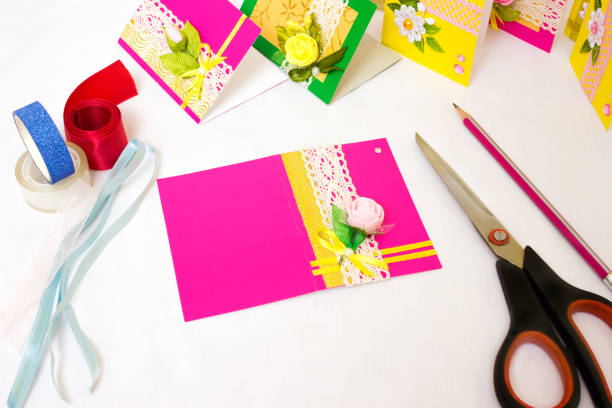 istock Beautiful varied handmade greeting cards 1173326564