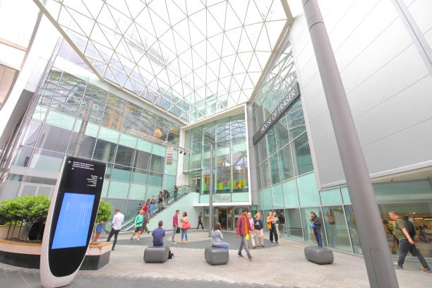 London England - June 4, 2019: People visit Westfield shopping mall London UK