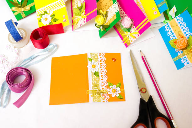 istock Beautiful varied handmade greeting cards 1173326655