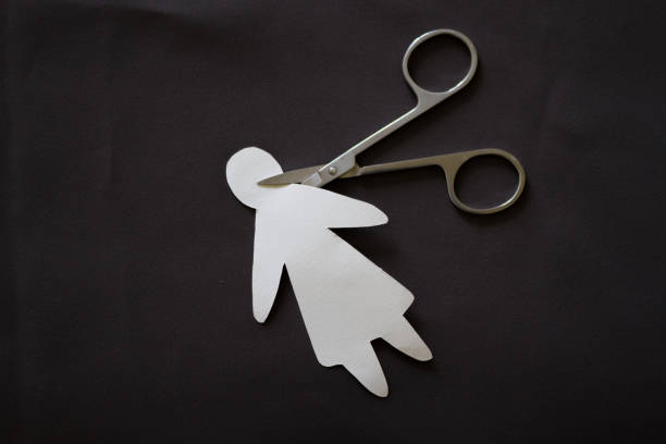 istock Cutting head of paper person 1173326728