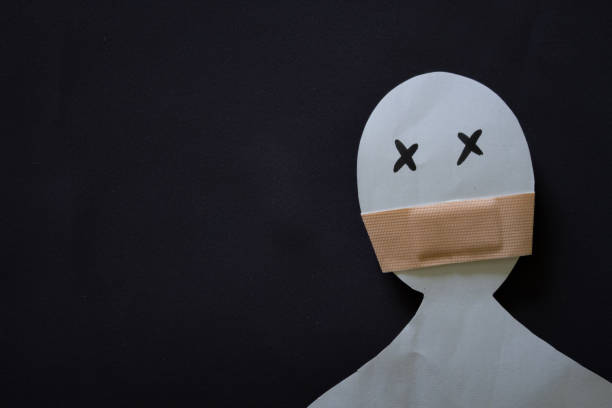 istock Paper person with shuted mouth 1173326730