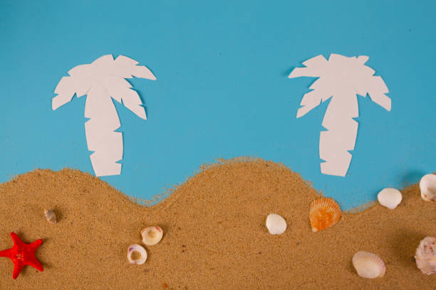 istock Art of palm and sand 1173326974