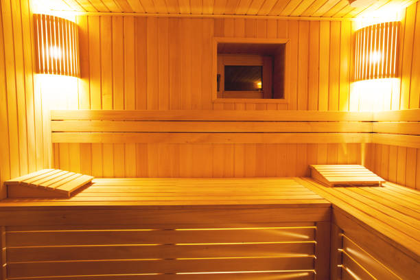 istock Wooden sauna background 1173327814