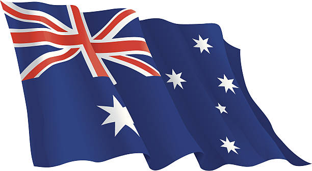 Bandera australiana - ilustración de arte vectorial