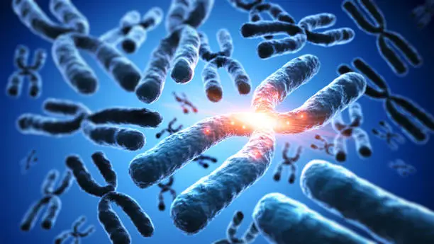 Photo of DNA sequence, DNA code structure - Medical 3d Illustration