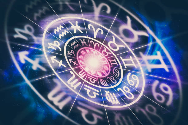 istock Astrological zodiac signs inside of horoscope circle 1173337136