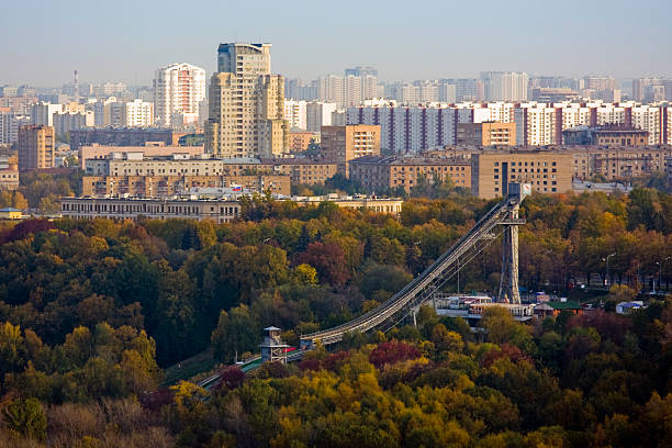 istock Cityscape at sunset in Moscow. Bird's eye view 117334298