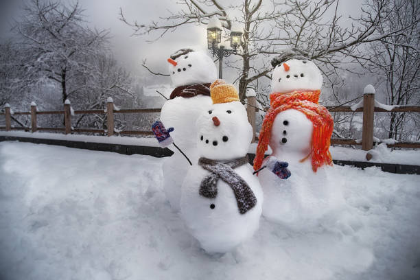 istock Funny Snowman Family 1173347465