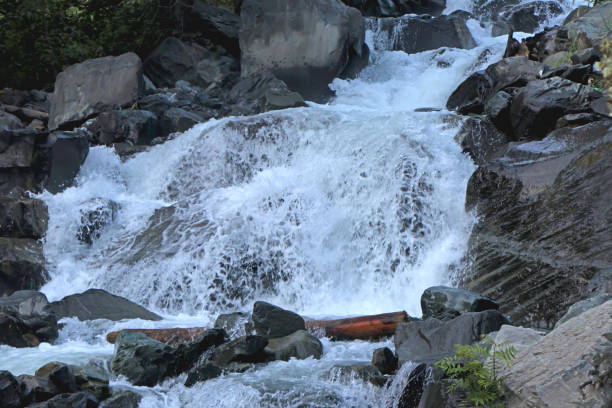 istock Rabi River flowing with speed with mountain rocks in the background 1173352996