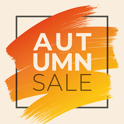 Autumn Sale design for advertising, banners, leaflets and flyers. stock illustration