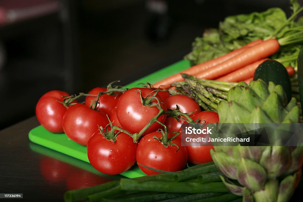 新鮮な野菜シリーズ - まな板のロイヤリティフリーストックフォト