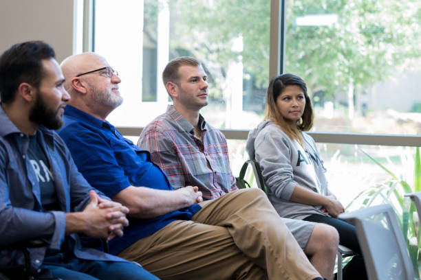 istock Attentive group of people attend seminar 1173363264