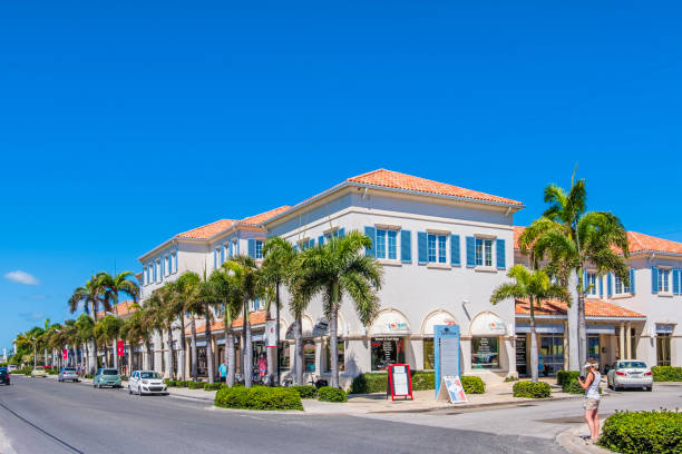 Turks and Caicos, Providenciales - Grace Bay The main center of tourism on Providenciales is Grace Bay, where tourists can find upscale shopping, restaurants, and most of the resorts and hotels of the island. grace bay stock pictures, royalty-free photos & images