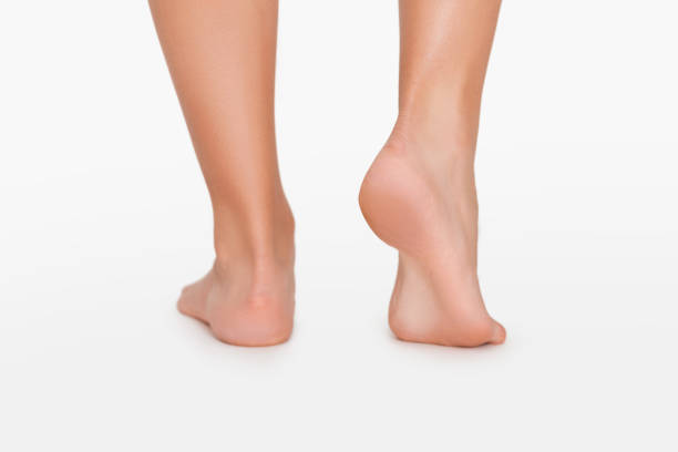 istock Close up of female legs with smooth sole 1173368225