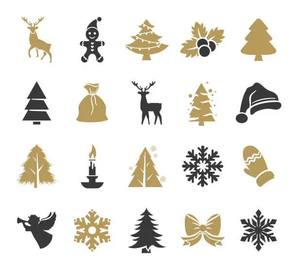 Vector illustration of Holiday Icons Set