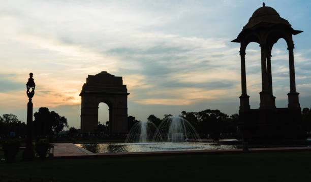 istock Canopy and India Gate at evening 1173369622